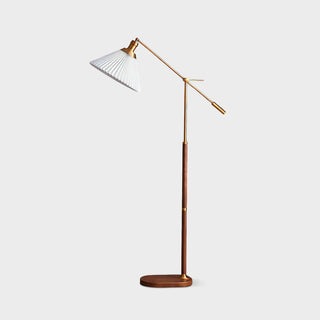 Kael Adjustable Metal Fabric Floor Lamp