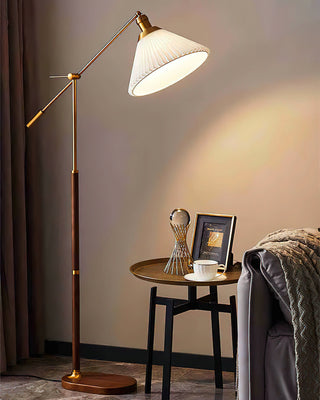 Kael Adjustable Metal Fabric Floor Lamp