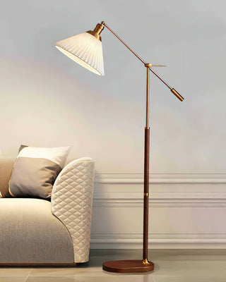Kael Adjustable Metal Fabric Floor Lamp