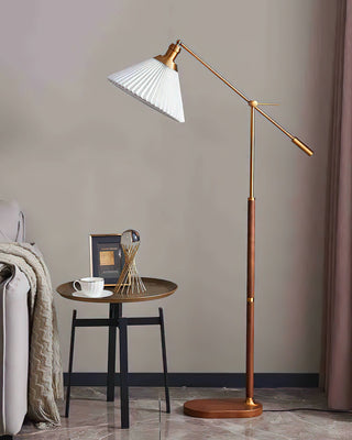 Kael Adjustable Metal Fabric Floor Lamp