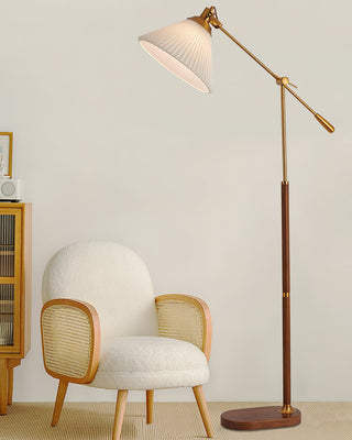 Kael Adjustable Metal Fabric Floor Lamp