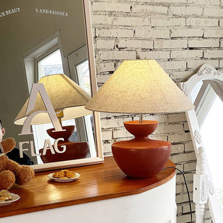 Painted Wabi-Sabi Resin Table Light