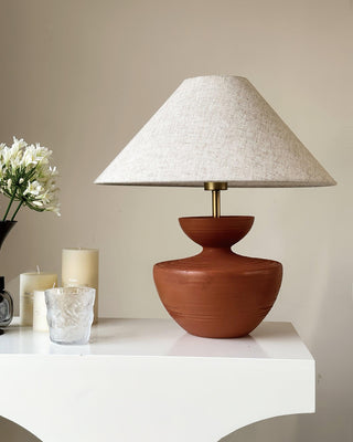 Painted Wabi-Sabi Resin Table Light
