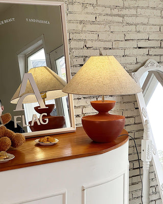 Painted Wabi-Sabi Resin Table Light