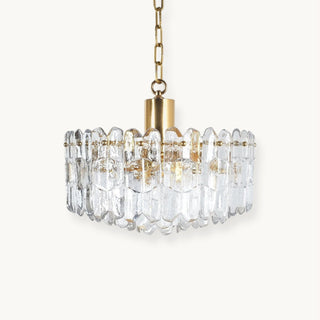 Elowen Crystal Brass Pendant Light