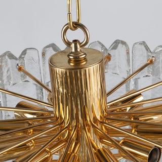 Elowen Crystal Brass Pendant Light