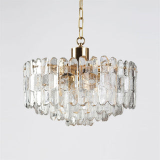 Elowen Crystal Brass Pendant Light