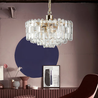 Elowen Crystal Brass Pendant Light