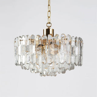 Elowen Crystal Brass Pendant Light