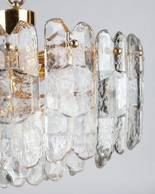 Elowen Crystal Brass Pendant Light