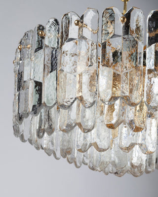 Elowen Crystal Brass Pendant Light