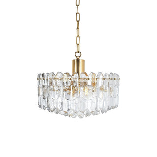 Elowen Crystal Brass Pendant Light