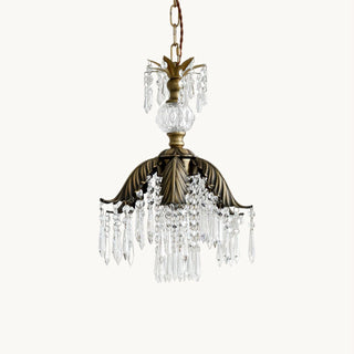 Liora Vintage Brass Crystal Chandelier