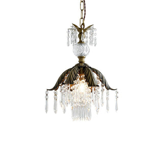 Liora Vintage Brass Crystal Chandelier