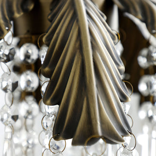 Liora Vintage Brass Crystal Chandelier