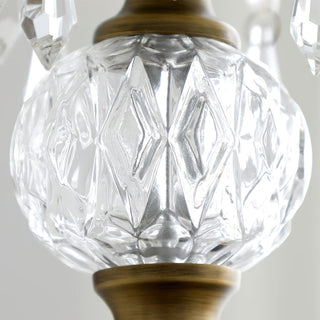 Liora Vintage Brass Crystal Chandelier