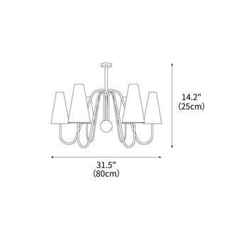 Palmer Vintage Fabric Chandelier