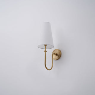 Palmer Modern Brass Fabric Wall Sconce