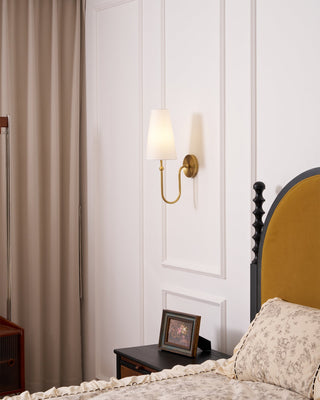 Palmer Modern Brass Fabric Wall Sconce