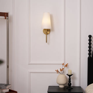 Palmer Modern Brass Fabric Wall Sconce