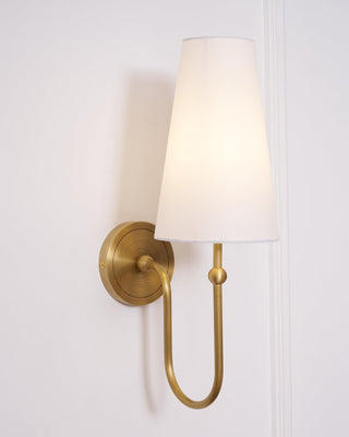 Palmer Modern Brass Fabric Wall Sconce