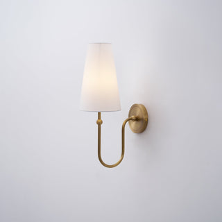 Palmer Modern Brass Fabric Wall Sconce
