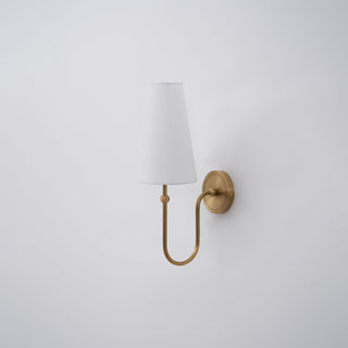 Palmer Modern Brass Fabric Wall Sconce