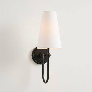 Palmer Modern Brass Fabric Wall Sconce