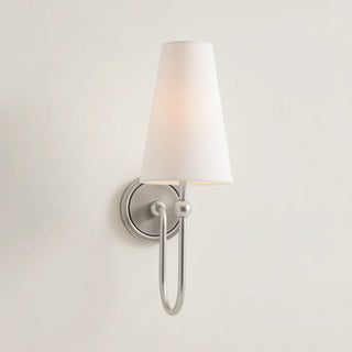 Palmer Modern Brass Fabric Wall Sconce