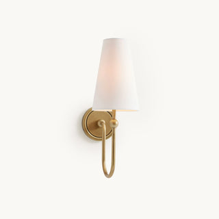 Palmer Modern Brass Fabric Wall Sconce
