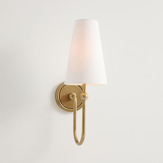Palmer Modern Brass Fabric Wall Sconce