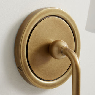Palmer Modern Brass Fabric Wall Sconce