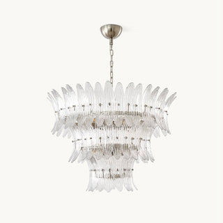 Palmette Tiered Glass Chandelier