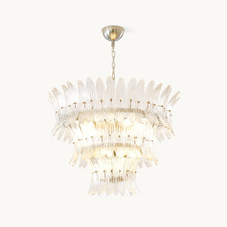 Palmette Tiered Glass Chandelier