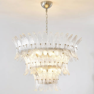 Palmette Tiered Glass Chandelier