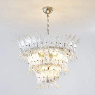 Palmette Tiered Glass Chandelier