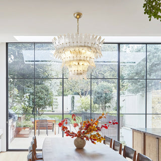 Palmette Tiered Glass Chandelier