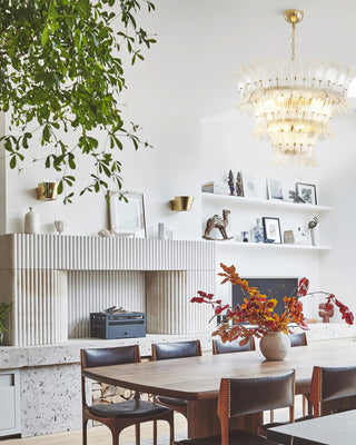 Palmette Tiered Glass Chandelier