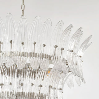 Palmette Tiered Glass Chandelier
