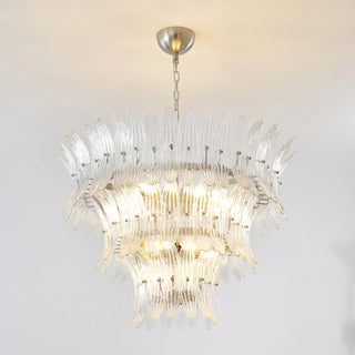 Palmette Tiered Glass Chandelier