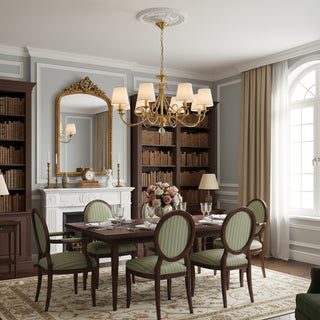Paola Regal Gold Fabric Chandelier