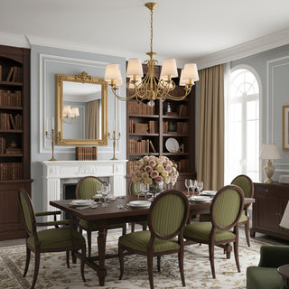 Paola Regal Gold Fabric Chandelier