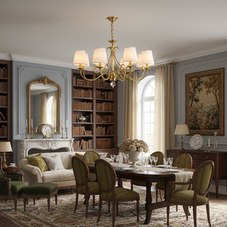Paola Regal Gold Fabric Chandelier