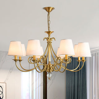 Paola Regal Gold Fabric Chandelier