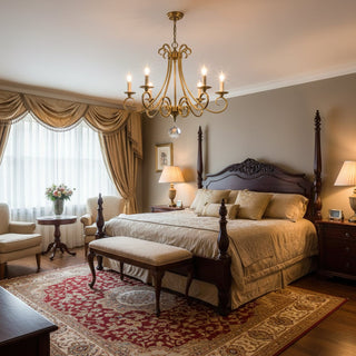 Paola Regal Gold Fabric Chandelier