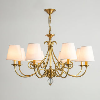 Paola Regal Gold Fabric Chandelier