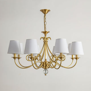 Paola Regal Gold Fabric Chandelier