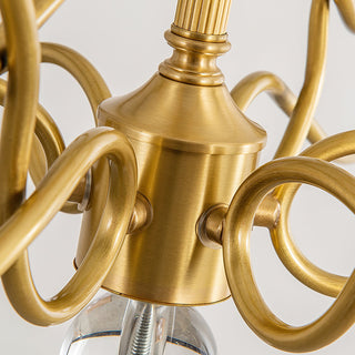 Paola Regal Gold Fabric Chandelier