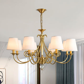 Paola Regal Gold Fabric Chandelier