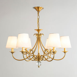 Paola Regal Gold Fabric Chandelier